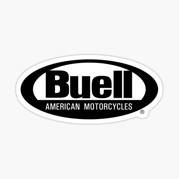 Buell Oval Decals Set of two. 8" Metallic Blue 
