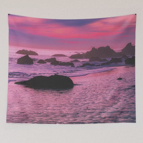 Item preview, Pink and purple beach - Watercolor Painting 2 designed and sold by Unaiza Khalid.