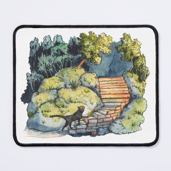 Item preview, cat on stairs - black designed and sold by KarolinaSt.