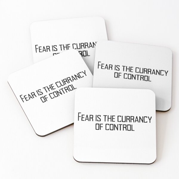 Item preview, Fear is the currancy of control (black text version) designed and sold by pinkypingu.