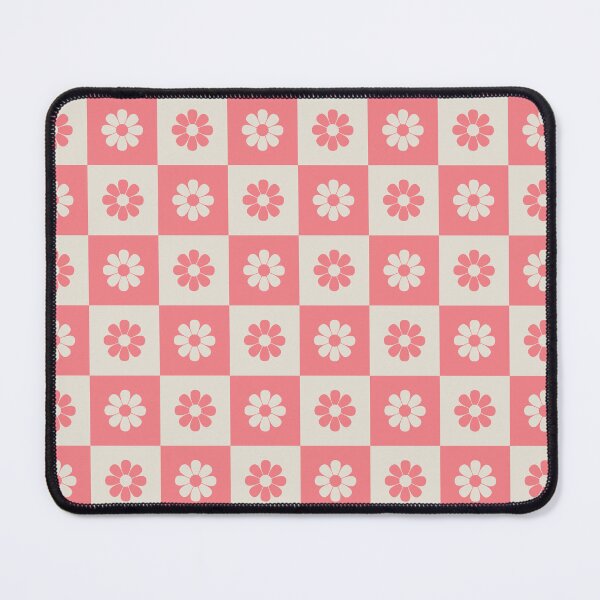 Item preview, Pink and Beige Checkered Flowers Pattern designed and sold by thelustrous.