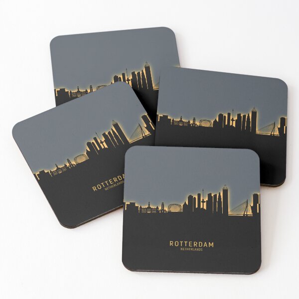 Item preview, Rotterdam The Netherlands Skyline designed and sold by ArtPrints.