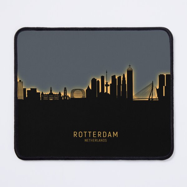 Item preview, Rotterdam The Netherlands Skyline designed and sold by ArtPrints.