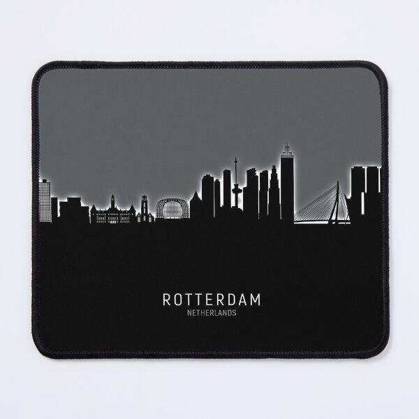 Item preview, Rotterdam The Netherlands Skyline designed and sold by ArtPrints.