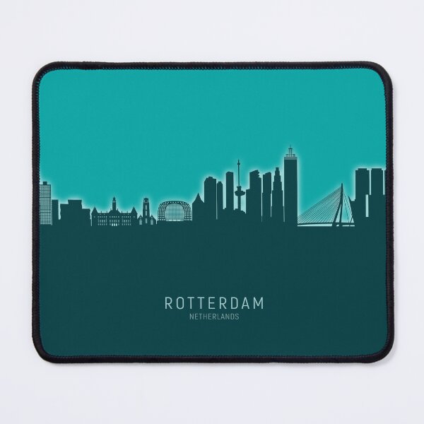 Item preview, Rotterdam The Netherlands Skyline designed and sold by ArtPrints.