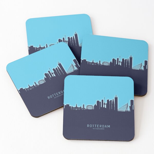 Item preview, Rotterdam The Netherlands Skyline designed and sold by ArtPrints.