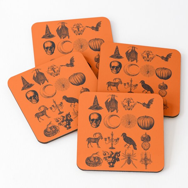 Item preview, Creepy Vintage Halloween Symbols Collage designed and sold by funnytshirtemp.