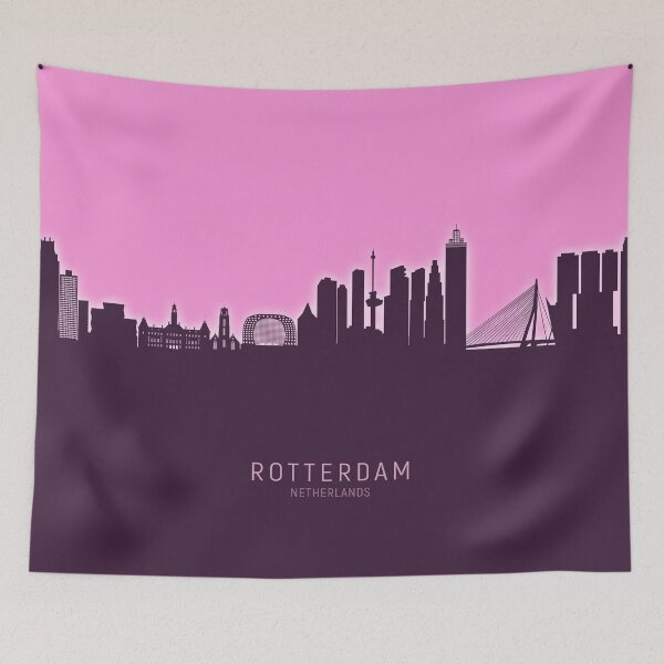 Artikelvorschau, Rotterdam The Netherlands Skyline entworfen und verkauft von ArtPrints.