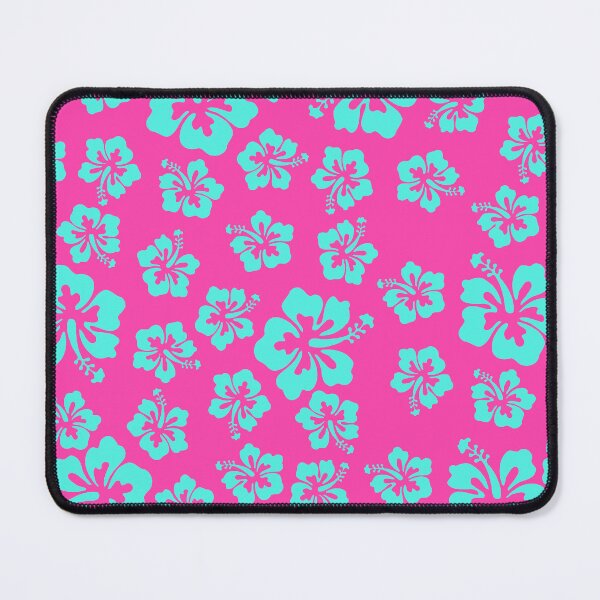 Item preview, Bright Aqua blue pink Hibiscus Hawaiian Flower Aloha designed and sold by funnytshirtemp.