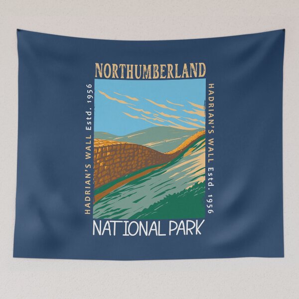 Item preview, Northumberland National Park Hadrians Wall England Distressed designed and sold by KrisSidDesigns.