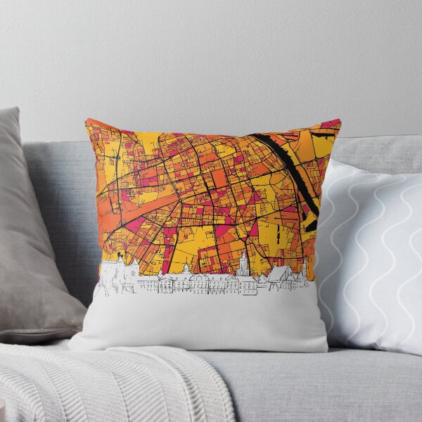 Item preview, Warsaw, Poland, Skyline Map designed and sold by hebstreit.