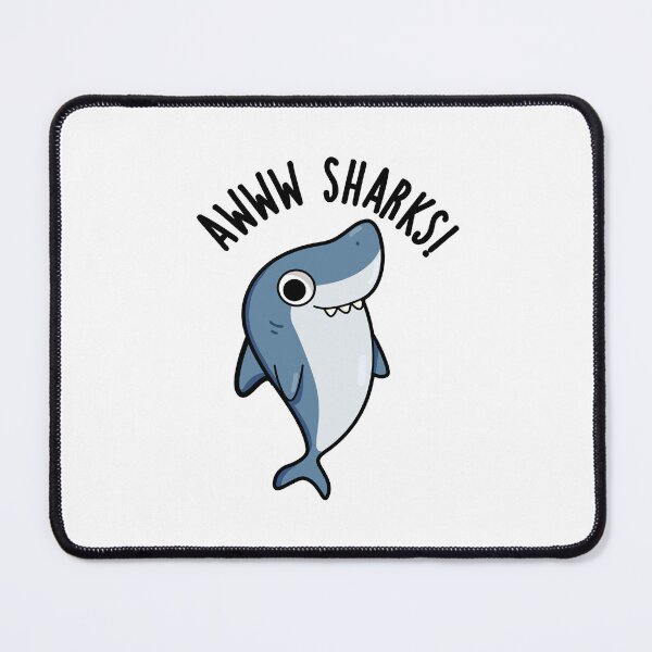 Item preview, Awww Sharks Funny Animal Puns designed and sold by punnybone.