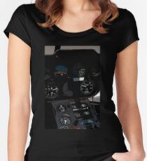 cockpit helicopter Women's Fitted Scoop T-Shirt