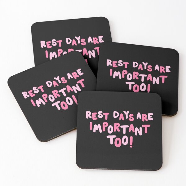 Item preview, Pink “rest Days Are Important Too” Hand-Lettered Fitness Motivational Quote Classic T-Shirt designed and sold by ximenagene.
