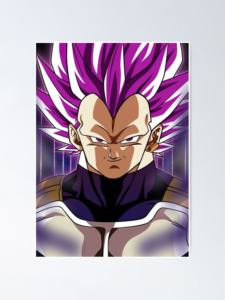 Vegeta Ultra Ego Original Art Poster - Dragon Ball Super Anime Wall Art, DBZ