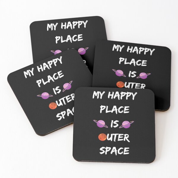 Item preview, MY HAPPY PLACE IS OUTER SPACE - Classic designed and sold by oldschoolway.