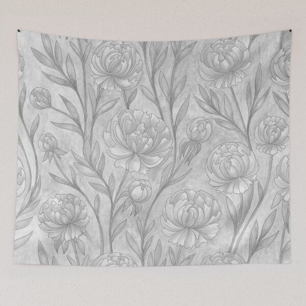 Aperçu de l'œuvre Motif floral de couleur grise créée et vendue par IrinaIkar.