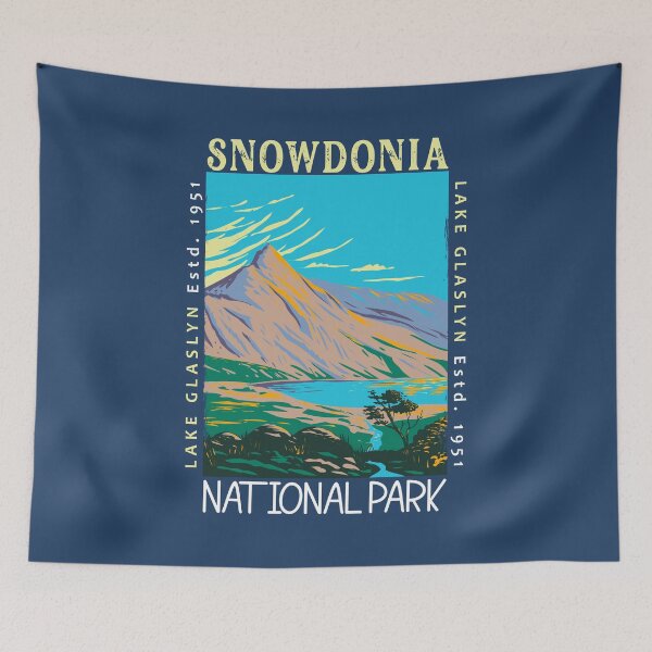 Item preview, Snowdonia National Park Wales Lake Glaslyn Distressed designed and sold by KrisSidDesigns.