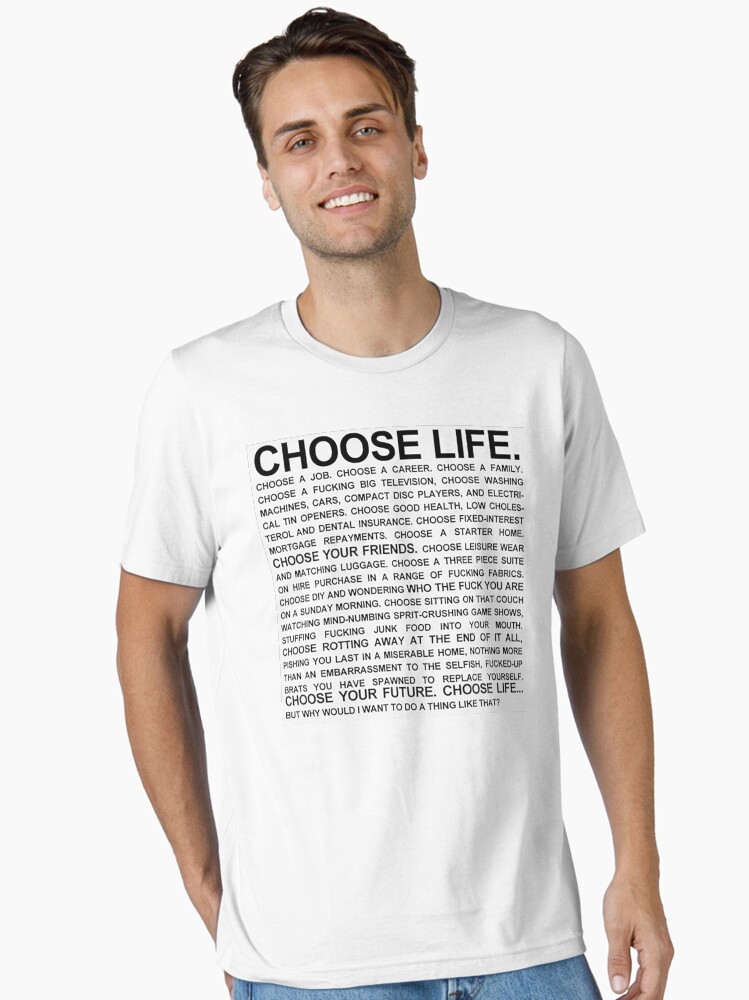 Choose Life Tshirt Vintage Retro 80s Funny Tee For Men Women