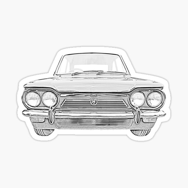 "Singer Chamois 1960s British classic car monochrome" Sticker for Sale by soitwouldseem Redbubble