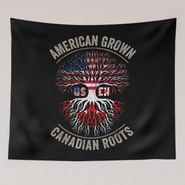 Item preview, American Grown Canadian Roots US-EH Canada Flag designed and sold by SatouKuru.