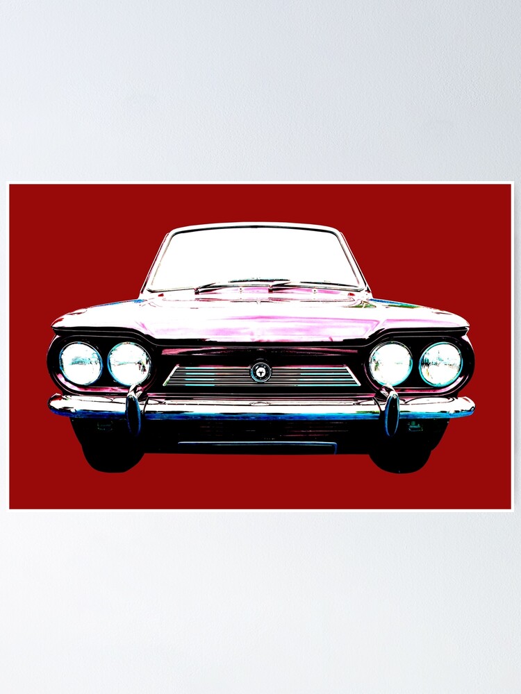 "Singer Chamois 1960s British classic car high contrast colour" Poster