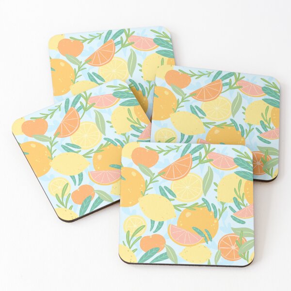 Item preview, Summertime Fruits and Citrus Juice Seamless Pattern designed and sold by Alex Goubar.
