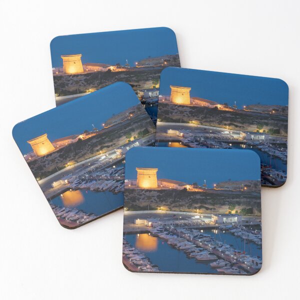 Item preview, El Campello Evening Spain Tower Lit Boats in Marina designed and sold by acceleratorhams.