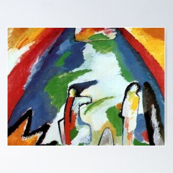 Item preview, A mountain art of wassily kandinsky famous painting & classic poster  designed and sold by Golido.