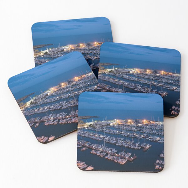 Item preview, Marina El Campello Spain with Lights and Boats designed and sold by acceleratorhams.