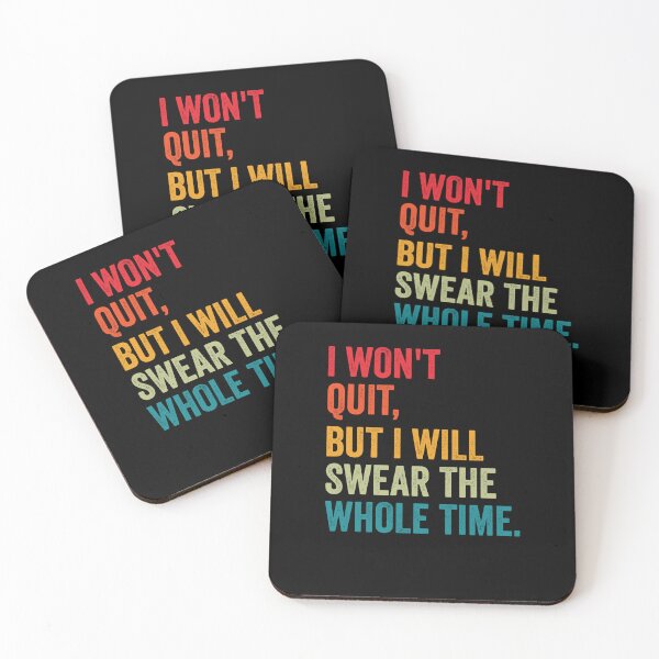 Item preview, I Won't Quit But I Will Swear The Whole Time Shirt, Gym Workout Shirt, Running Shirt, Gym Exercise Shirt, Fitness Shirt, Marathon Shirt designed and sold by aymob.