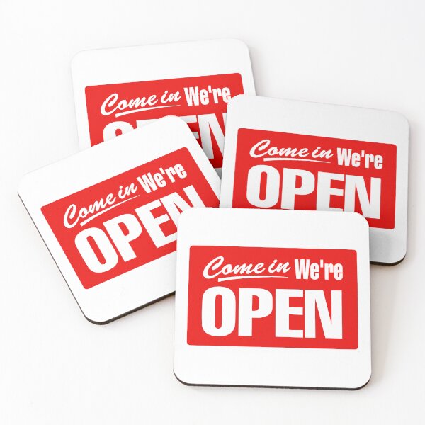 Item preview, COME IN WE'RE OPEN! - designed and sold by ThrowbackAds.