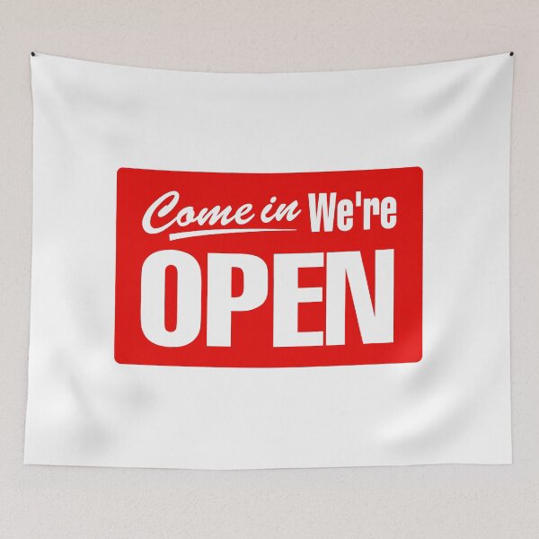 Item preview, COME IN WE'RE OPEN! - designed and sold by ThrowbackAds.
