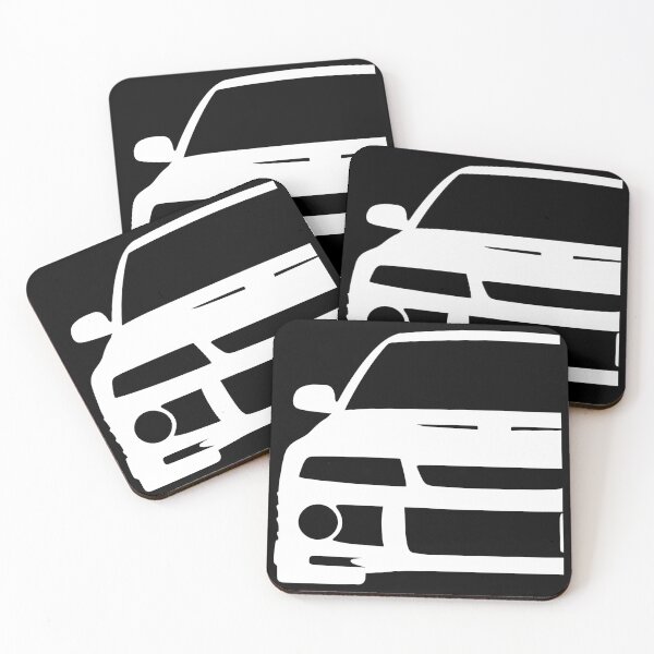 Item preview, Mitsubishi Lancer EVO VI white silhouette designed and sold by EdimDesign.
