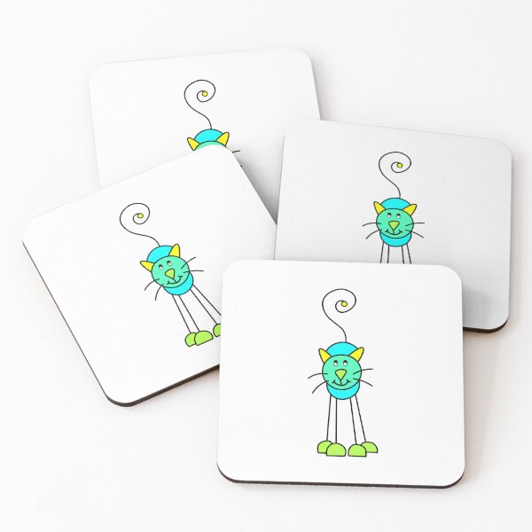 Item preview,  funny colorful cats doodle designed and sold by Nicole Bleck.