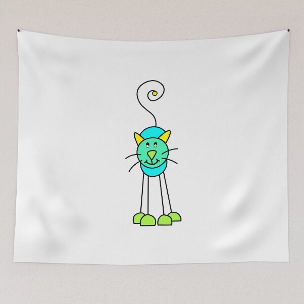 Item preview,  funny colorful cats doodle designed and sold by Nicole Bleck.