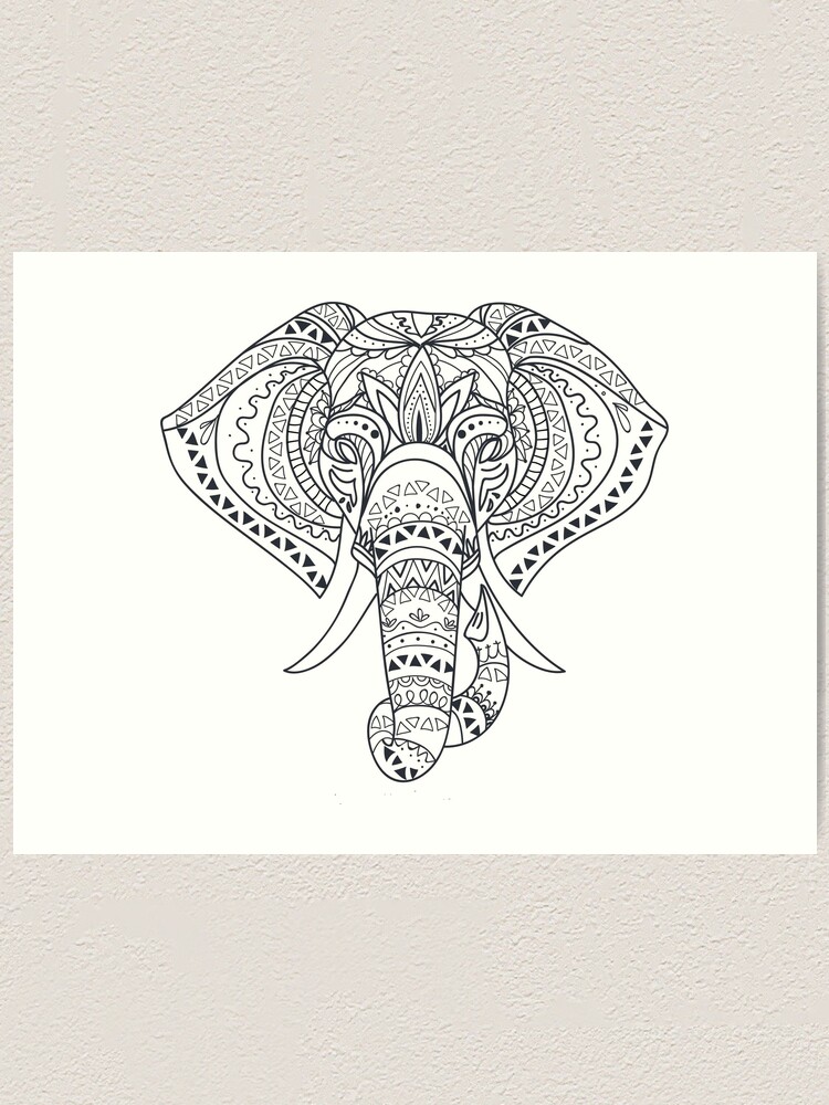 elephant tattoo outline designs