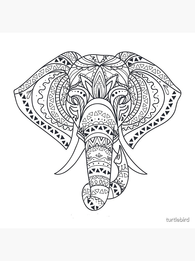 Download Elephant Head Drawing Outline : Alabama Elephant Face ...