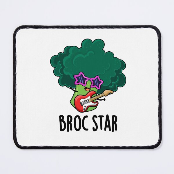 Item preview, Broc Star Rock Star Funny Broccoli Puns designed and sold by punnybone.