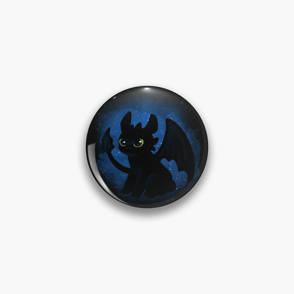 Night Fury Dragon Toothless Pinback Button Pin Funny Meme Tinplate