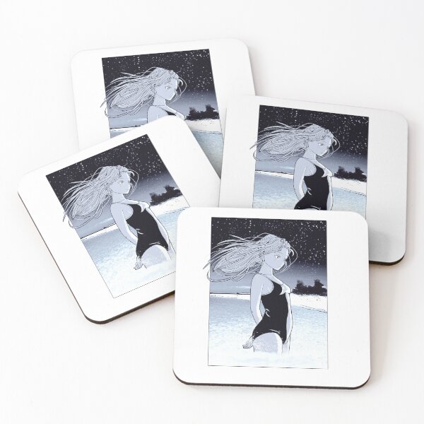 Item preview, Manga girl on the shore designed and sold by Monochromestore.