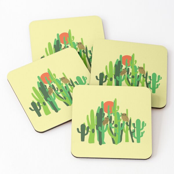 Item preview, Saguaros Cactus Forest Desert Owls Sunset designed and sold by Anna Lemos.