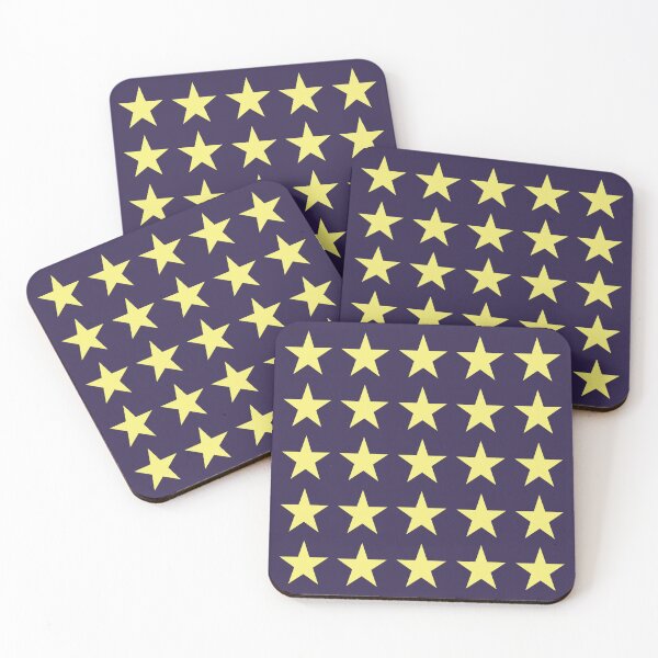 Item preview, Medium YELLOW and NAVY BLUE STARS  designed and sold by RachelMacht.