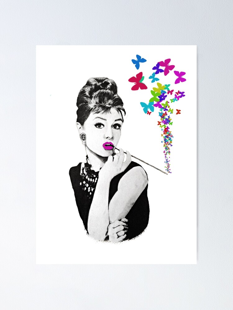 &ldquo;Audrey Hepburn &ldquo;smoking hot&rdquo;&rdquo; Poster by Fotasia | Redbubble