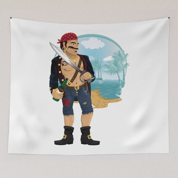 Item preview, Hermoso pirata con una espada designed and sold by candonyc.