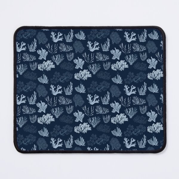 Item preview, CORALS PATTERN (cyanotype effect-navy) designed and sold by BEATRIZ ABAITUA.