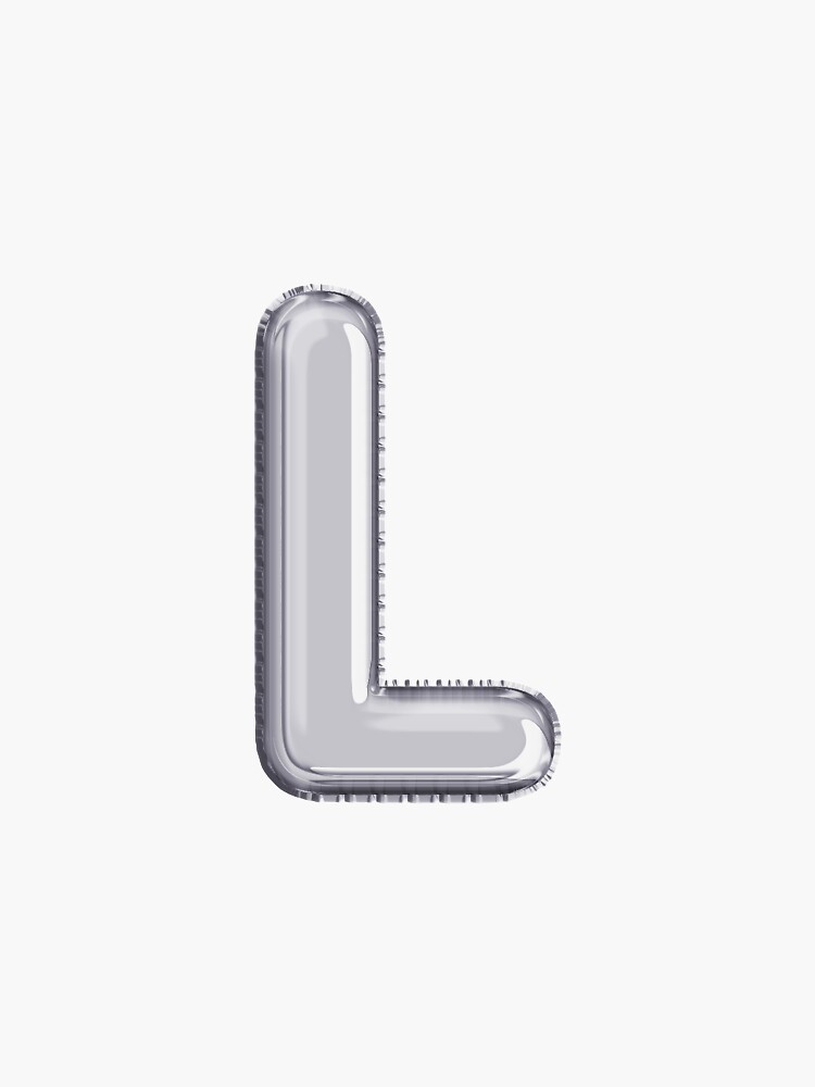 "letter L foil balloon letter" Sticker for Sale by sarahhtaylor | Redbubble