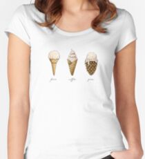 Ice-Cream Cones Women's Fitted Scoop T-Shirt