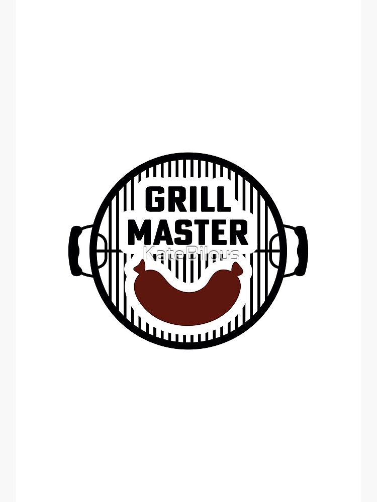 "Grill Master BBQ Barbecue Party Grilling Sausage" Poster for Sale by