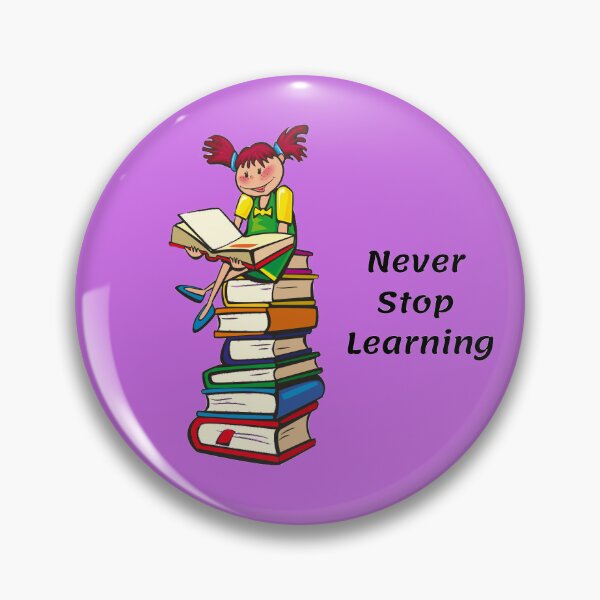 Item preview, Cute Cartoon Style Quote Never Stop Learning designed and sold by iziskosmos.